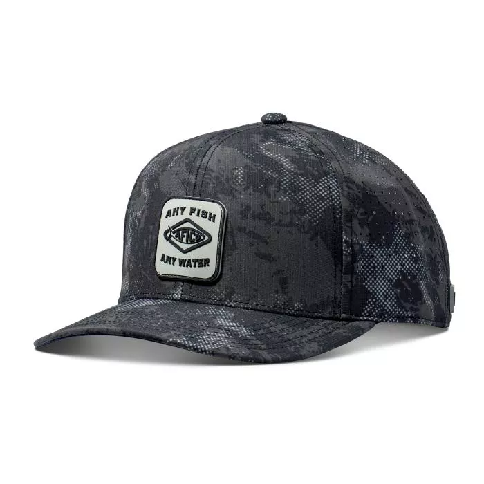 AFTCO Men's Flippin' Tech Hat - Black Storm Camo