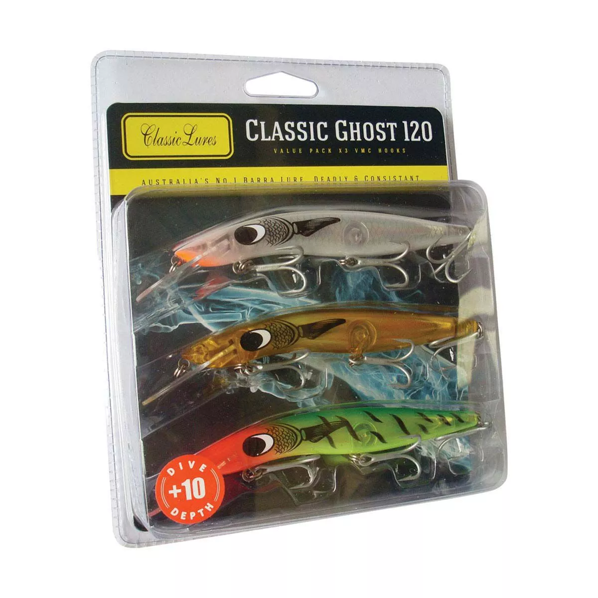 Classic Ghost 120 Hard Body Lure Triple Pack