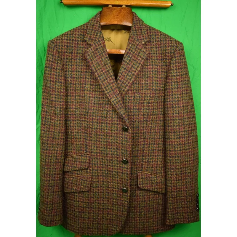 "Cordings Of Piccadilly Harris Tweed Houndstooth Sport Jacket" Sz: 42R (SOLD)