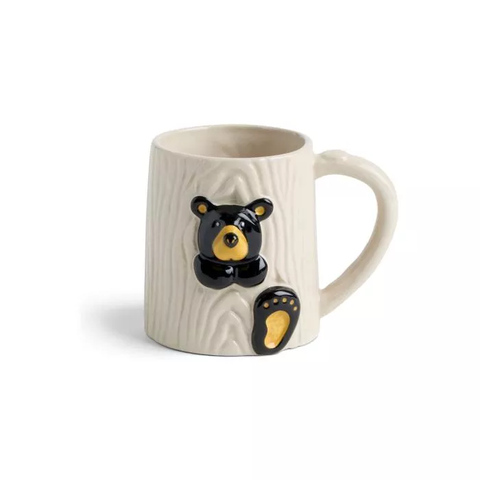Demdaco Bearfoots Peeking Bear Mug