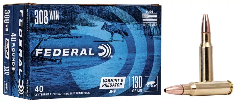 Federal Varmint & Predator 308 Win 130 Grain
