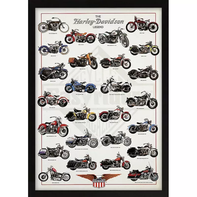 'The Harley Davidson Legend' Framed Artwork