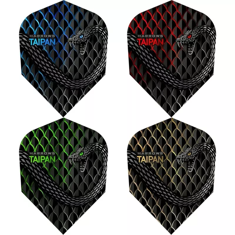 Harrows Taipan Dart Flights - No6 - Std Aqua Blue