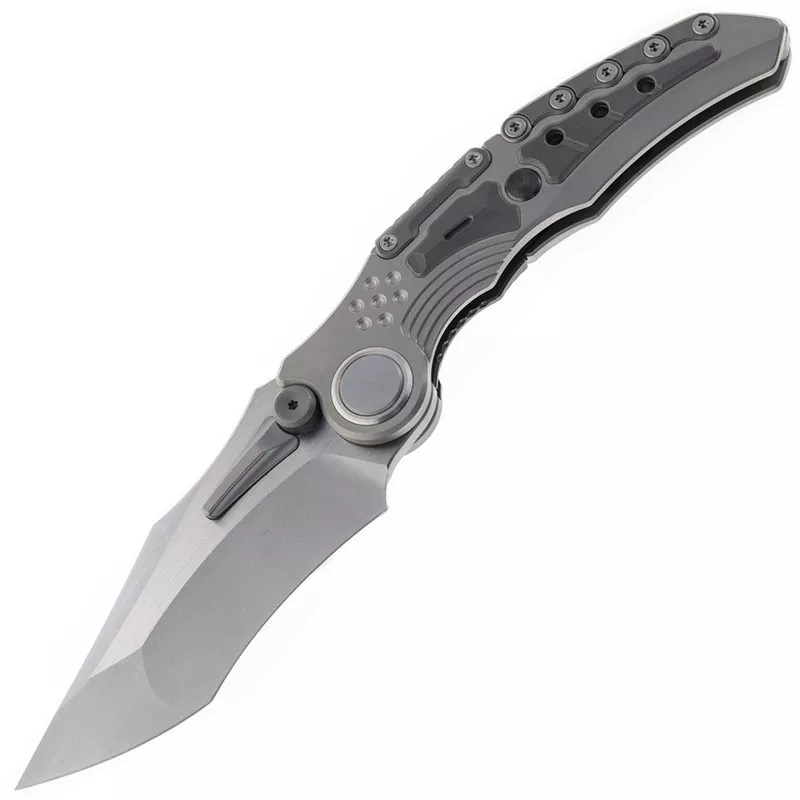 Maxace Hydra Framelock Sand Blasted Titanium Folding MagnaCut Pocket Knife M25A