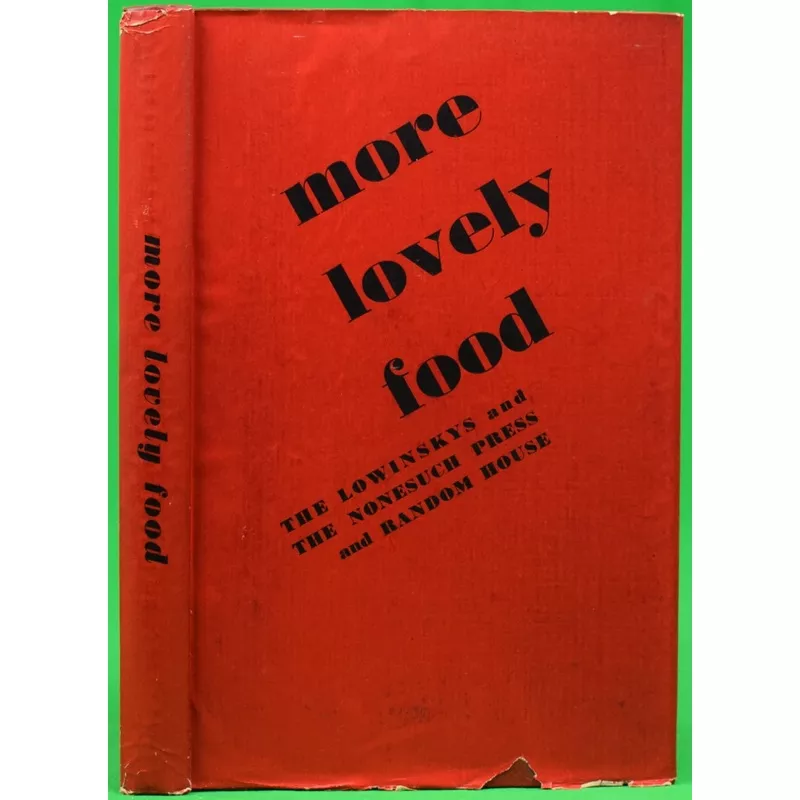 "More Lovely Food" 1935 LOWINSKY, Ruth