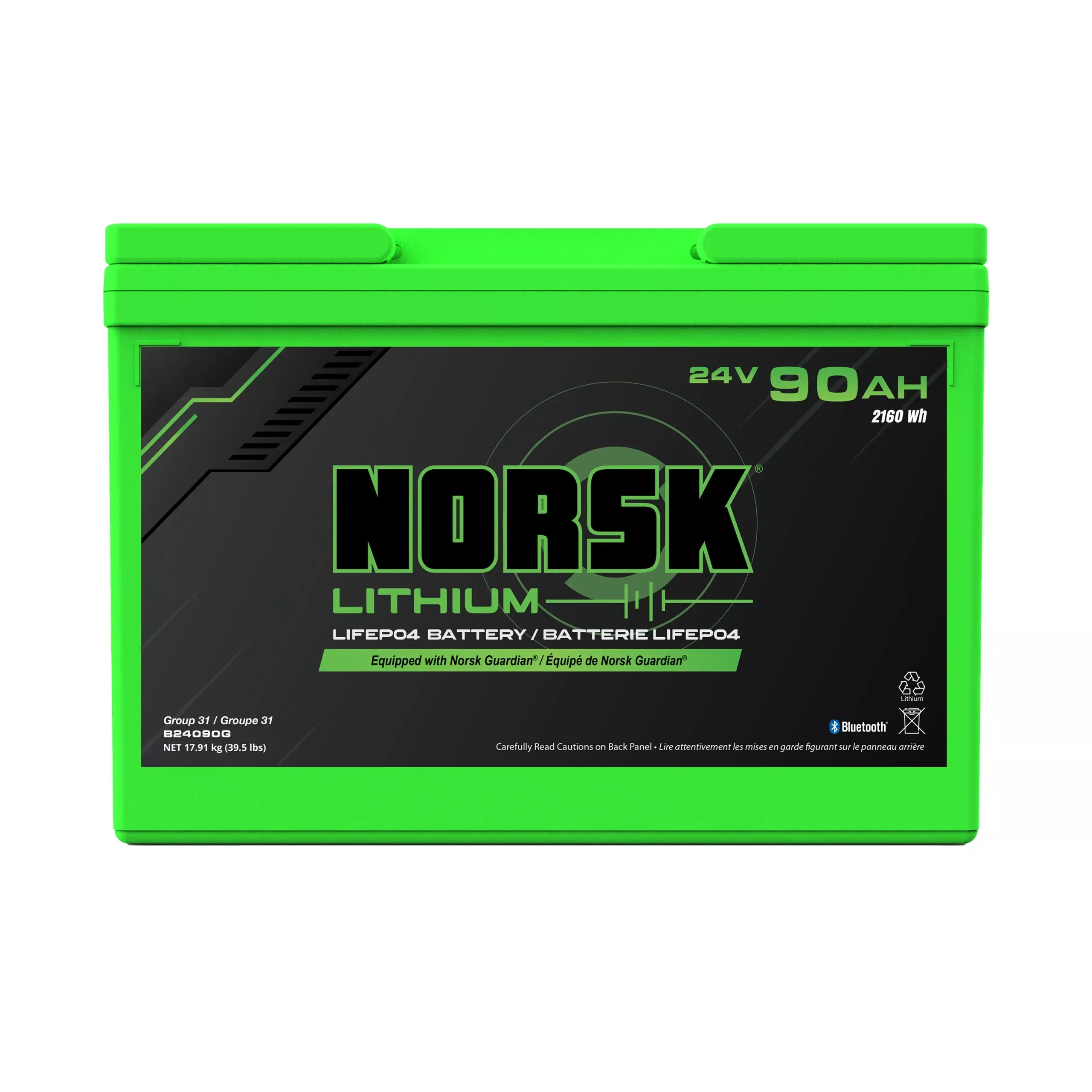 Norsk 24V 90AH LiFePO4 Lithium Trolling Motor Battery