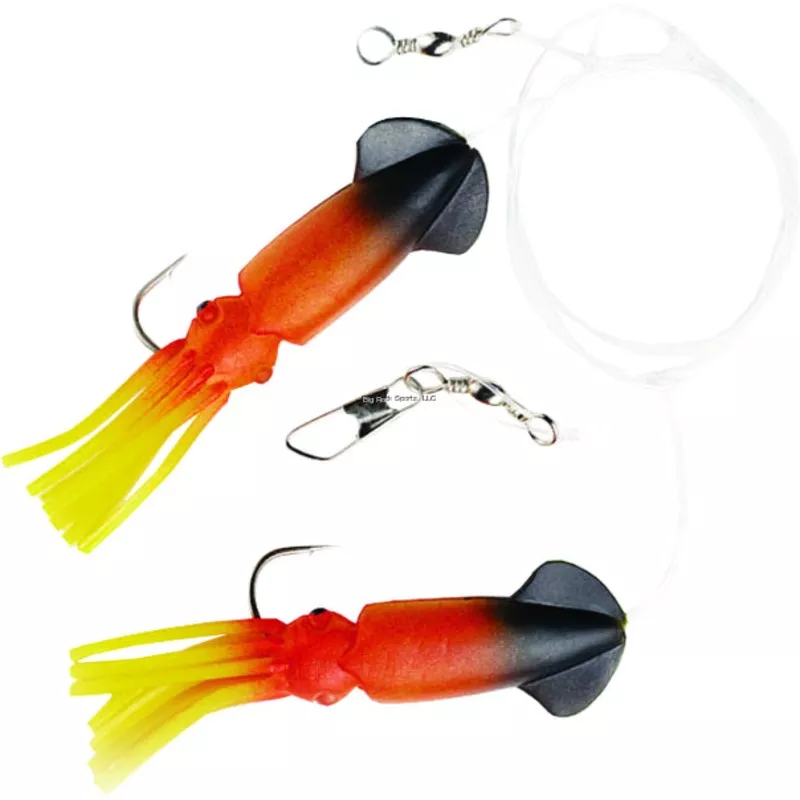 P-Line Ling Cod Squid Rig Orange/Yellow/Black JC18160680