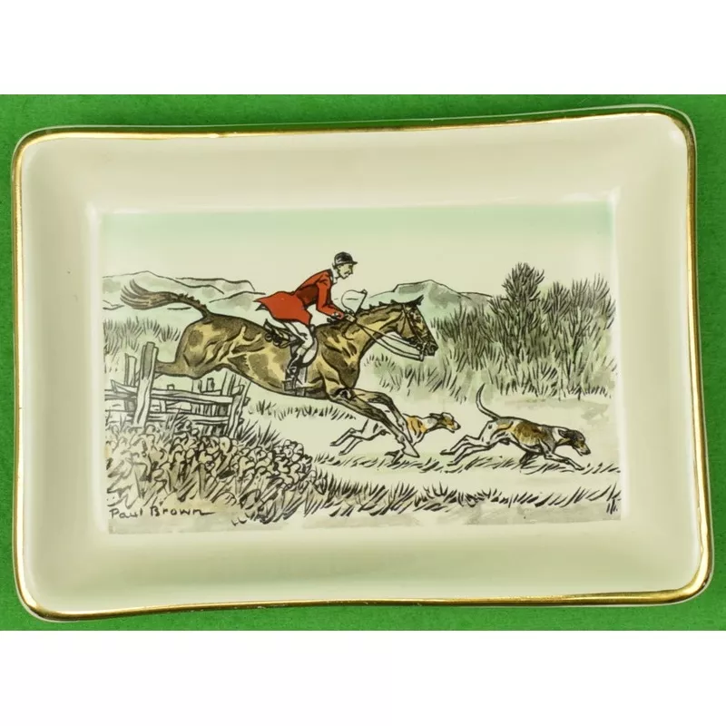 "Paul Brown Fox-Hunt Ceramic c1962 Ashtray/ Dish" (SOLD)