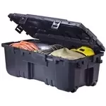 Plano Sports Locker Storage Trunk Black Wheeled