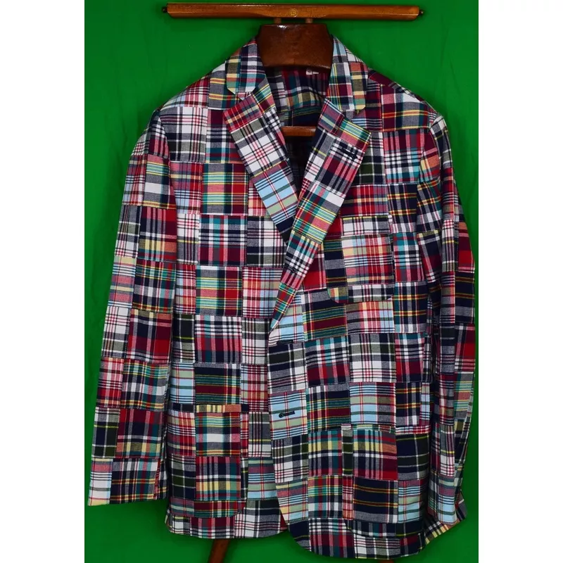 "Rowing Blazers Patch Madras 2pc Jacket w/ Trousers" Sz 42R/ 36W (As New) (SOLD)