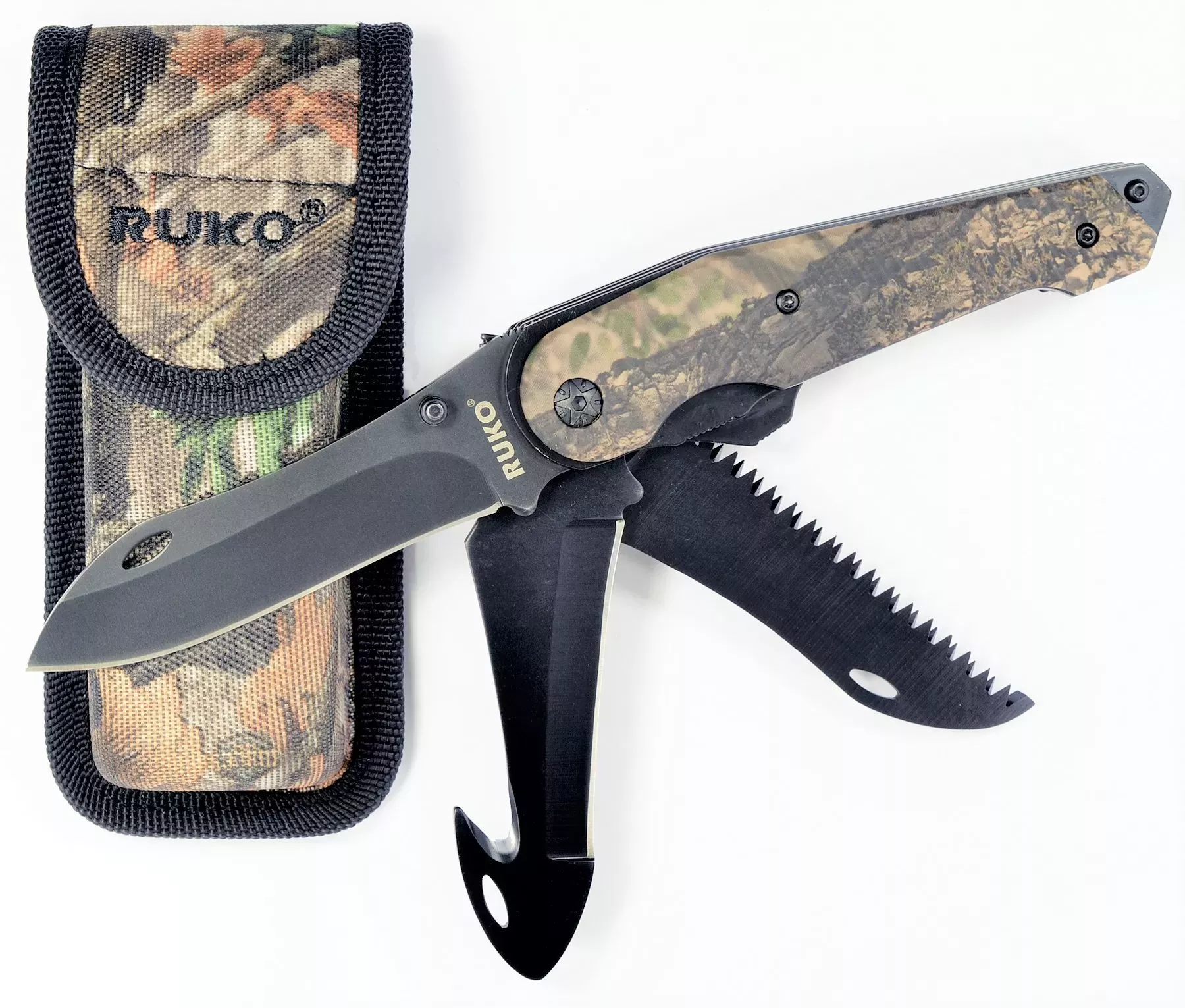 RUKO MULTI-BLADE FOLDING KNIFE 3D CAMO 3-1/2″
