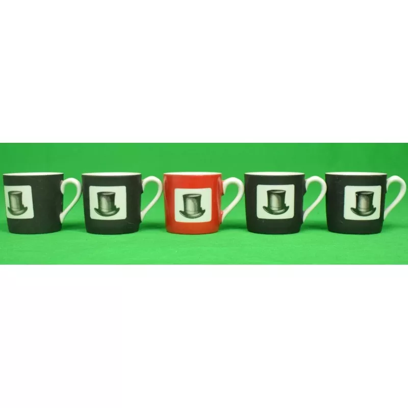 "Set of 5 Dobbs Top Hat Demitasse Cups"