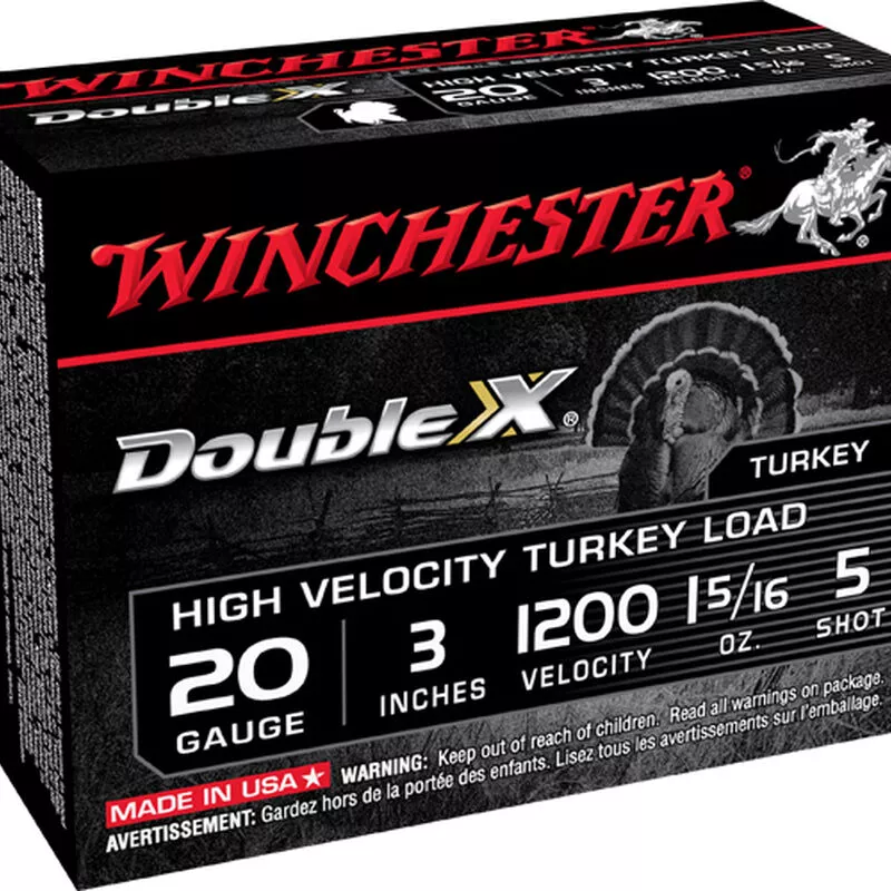 Winchester Double X 20 Gauge 10 Rounds, 3″, Plated #5 1 5/16 oz