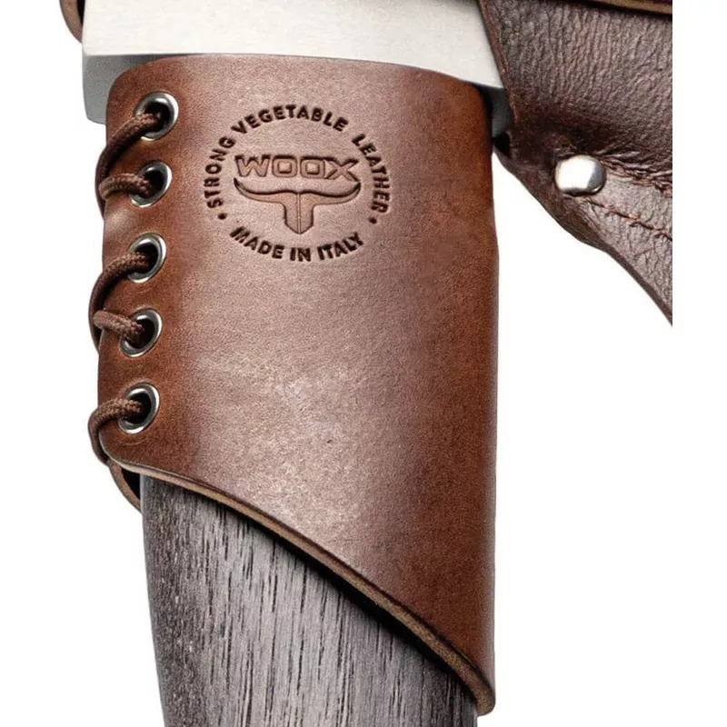 WOOX AX1 Brown Hand-Stiched Leather Axe Collar 00301