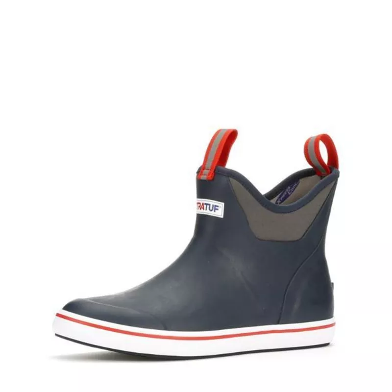 XtraTuf 6" Ankle Deck Boot Up Navy/Red