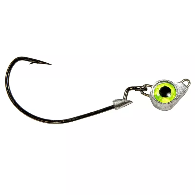 Z-Man Texas Eye Jigheads 1/4 oz 3pk Chartreuse