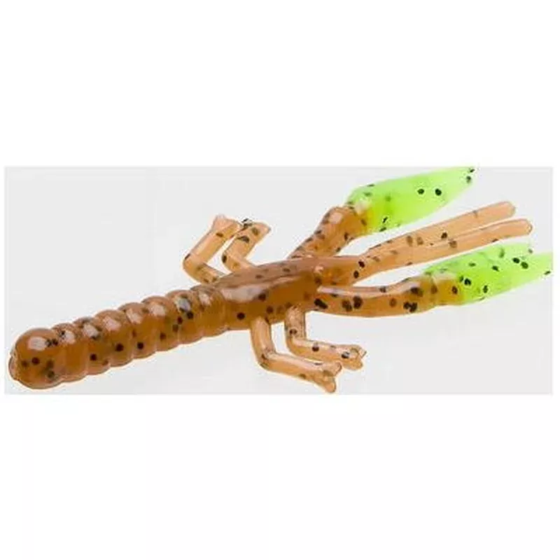 Zoom Lil Critter Craw 3″ Pumpkin Chartreuse 12 Pack