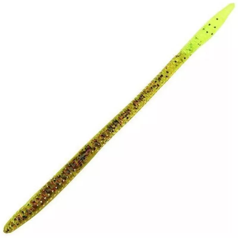 Zoom Trick Worm 6 1/2" Watermelon Red Chartreuse Qty 20